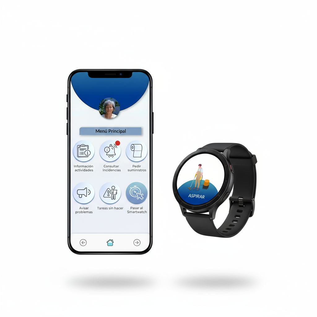mockup image of smartphone and watch