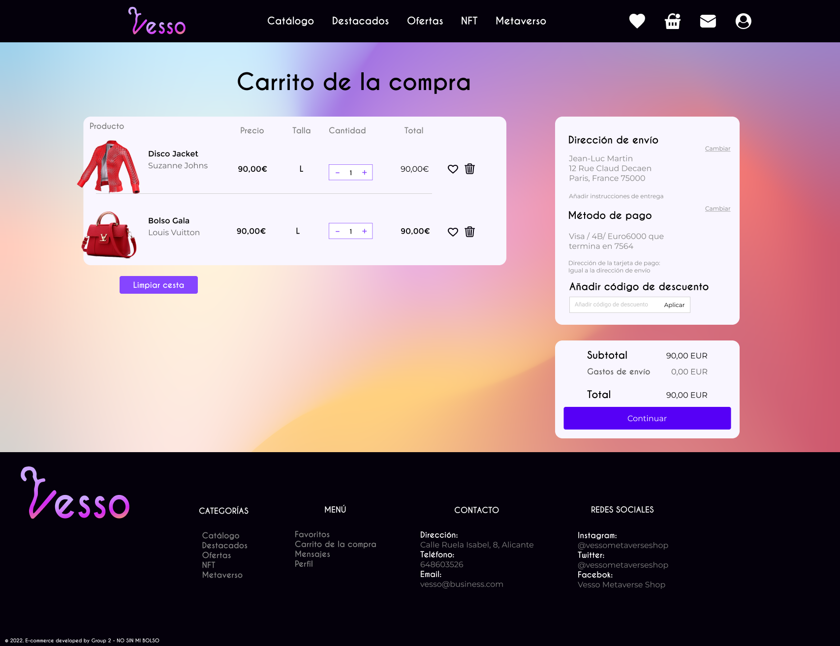 Vesso checkout UI exploration 3
