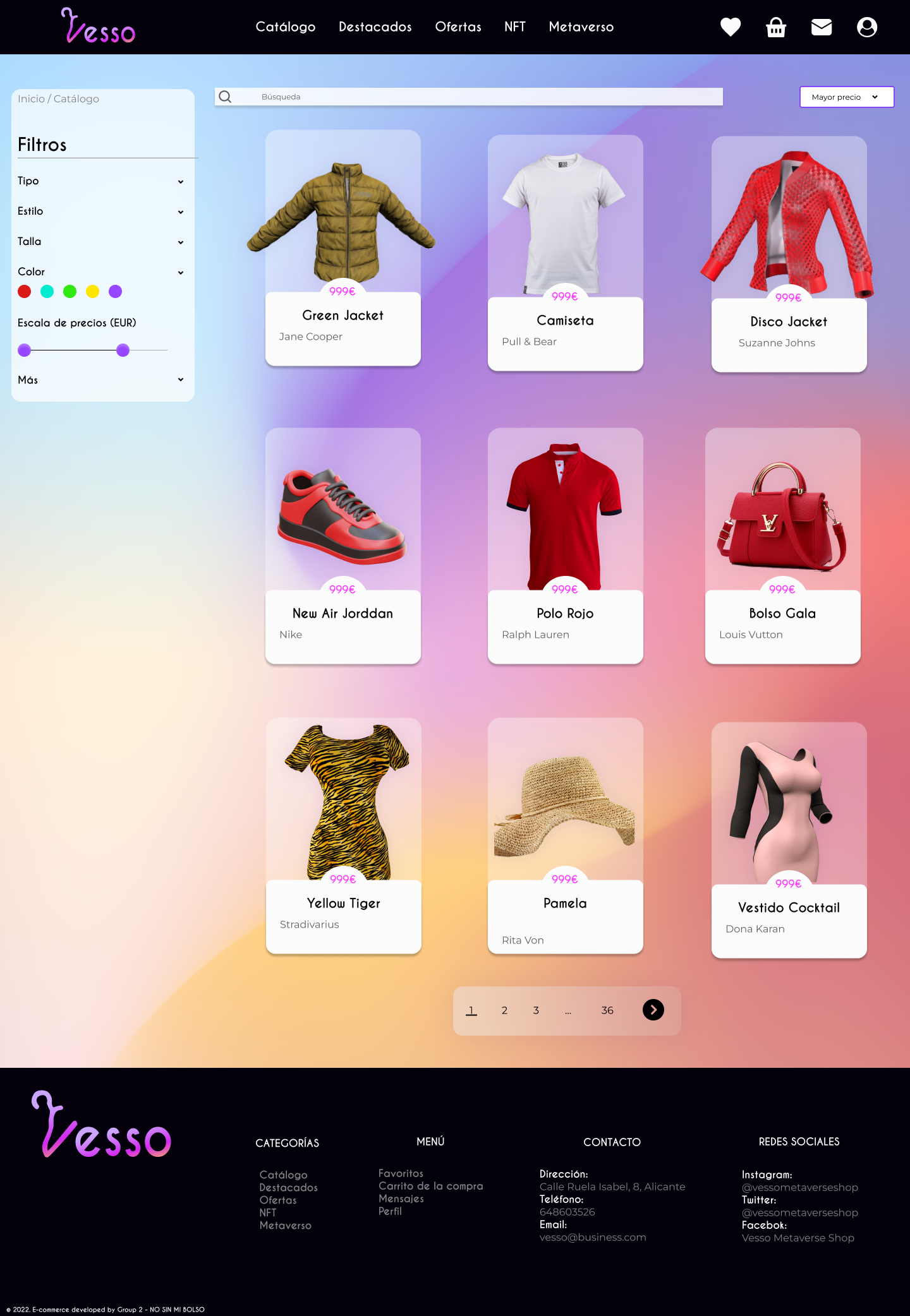Vesso store UI exploration 1